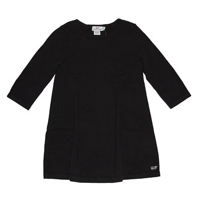 Nuevo con etiquetas Vestido Vineyard Vines Niñas Sólido Manga 3/4 Columpio Negro 3T, XS (5-6) Foto 1 de 4