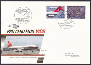 FCV0264 Flight Cover, SWISSAIR, DC-10-30, Schweiz, Zürich – Chicago, Flugzeug - Bild 1 von 2
