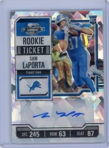 2023 Contenders Optic Sam LaPorta Cracked Ice RC Auto /22 Lions - Picture 1 of 2