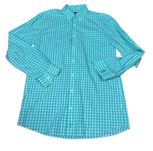Johnnie-O Dress shirt Green Plaid Long Sleeve Button Up Golf Men's M - Picture 1 of 6