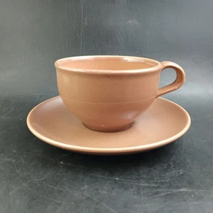 Iroquois Russel Wright Casual China "Nutmeg" Coffee Cup & Saucer MCM - Picture 1 of 11