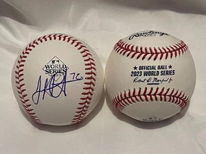 Texas Rangers  JONATHAN HERNANDEZ Signed OML 2023 World Series Baseball - Picture 1 of 1