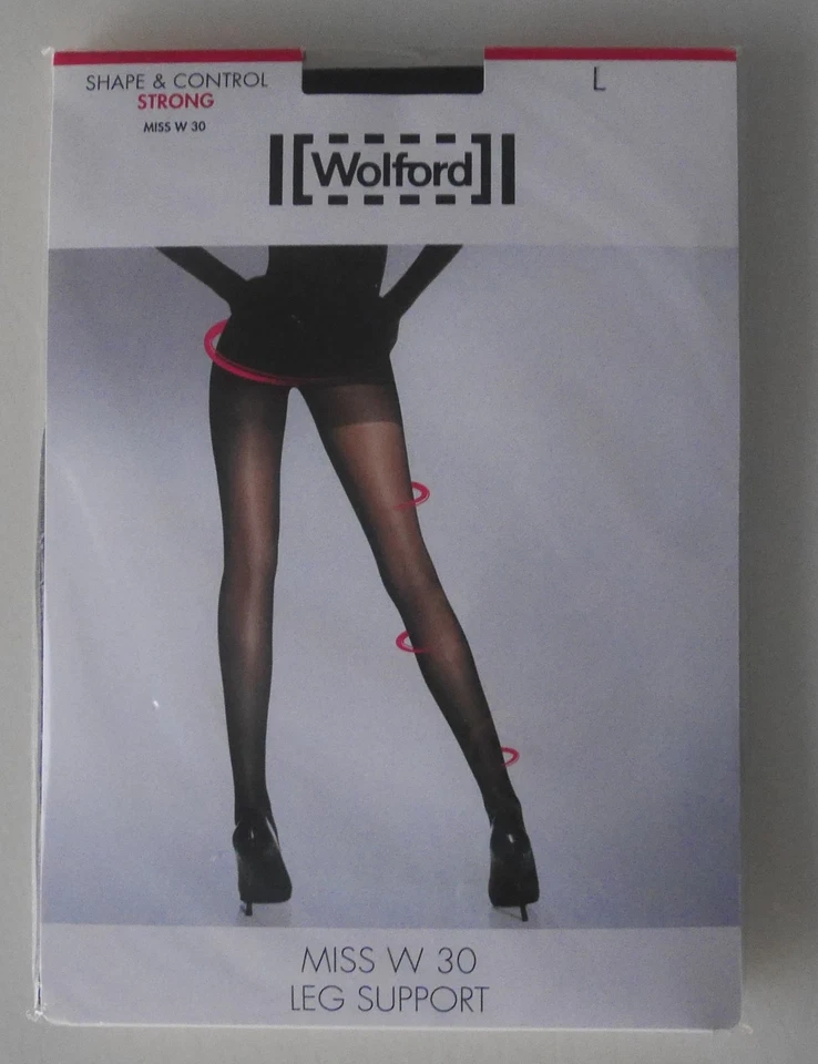 Wolford Damen Miss W 30 Absolute Leg Support Tights NEU black L 11218.7005.L