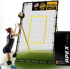Apex Sports Adjustable Volleyball Rebounder Net 7x4 ft – Bounce Back Training - Picture 1 of 7