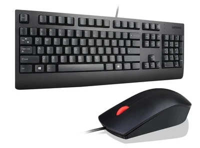 Lenovo Traditional Wired USB UK QWERTY Keyboard & Mouse Combo Black - Image 1 of 4