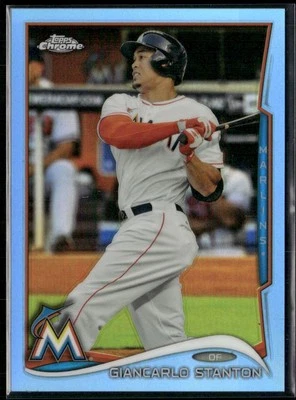 2014 Topps Chrome #173 Giancarlo Stanton Blue Refractor #/199 - Image 1 of 2