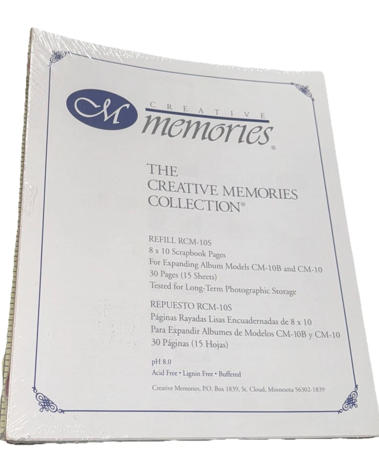 Creative Memories Scrapbook Pages 15 Sheets 8x10 Refill Rcm-10s