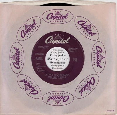The Little River Band NM 45 rpm "The Night Owls" on Capitol Records Foto 1 de 2