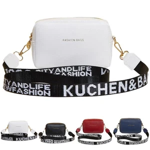 Handtasche Tasche ZIP -Buchstaben Gedruckt Briefgurt Für Frauen Horizontal - Picture 1 of 29