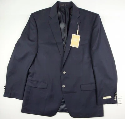 Blazer Michael Kors Moderno Para Hombre 46 Largo Azul Marino Tech Performance Nuevo con Etiquetas $295.00 Foto 1 de 4