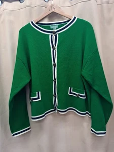 LA MAREY Women's BNWT Green Cardigan UK XL - CG BC4 - Picture 1 of 8