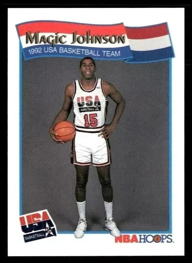 Карточка баскетбольной команды США 1991-92 NBA Hoops McDonald's No54 Мэджик Джонсон - Изображение 1 из 1