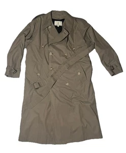 London Fog Men's Khaki Belted Trench Coat Outerwear Size 42 Regular - Picture 1 of 4
