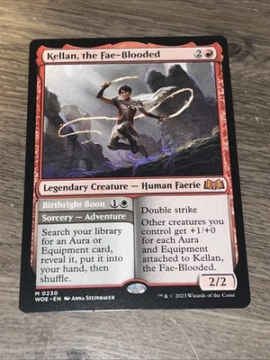 MTG Kellan, the Fae-Blooded // Birthright Boon, NM-Mint, English Wilds of Eldrai - Image 1 of 2
