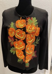 Suéter Vintage Michael Simon Halloween Jack O Lantern de 2002 - Imagen 1 de 12
