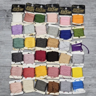 J&P Coats DMC Embroidery Floss Lot (26)  Various Cotton Thread on Cards Lot - Image 1 of 4