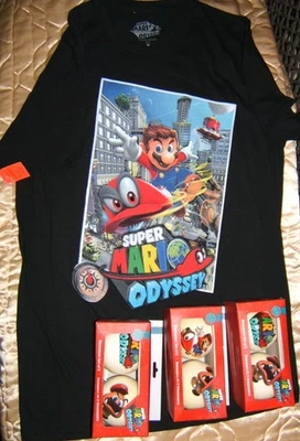 Super Mario Odyssey Med. camiseta -6 adornos *2017 nuevo Foto 1 de 4