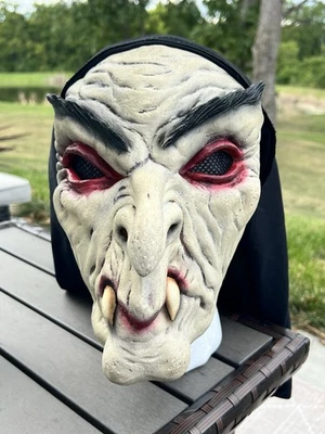 Máscara de Halloween Paper Magic Corp Raging Reaper Disfraz De Colección 2003 Adulto Zombie Capucha Foto 1 de 4