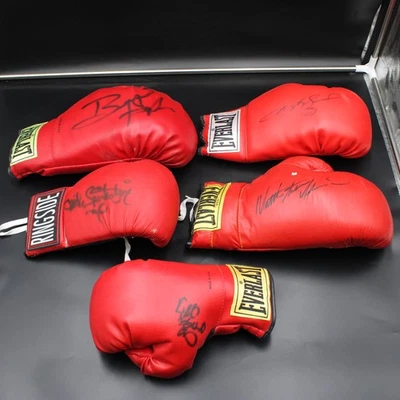 (5) Lote de guantes de boxeo firmados Sugar Ray Leonard/Mike Spinks + autógrafo ZJ18623 Foto 1 de 4