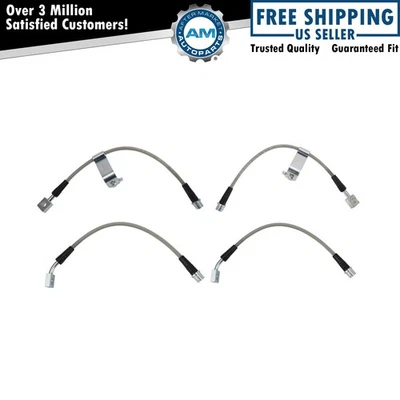 Performance Front and Rear Brake Hose Set for Chevrolet Pontiac Saturn - Изображение 1 из 4