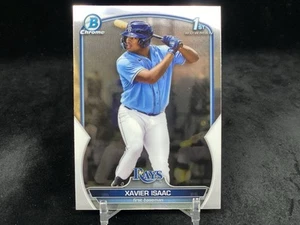 XAVIER ISAAC 2023 BOWMAN CHROME #BCP-145 PROSPECT 1ST / TAMPA BAY RAYS - Picture 1 of 2