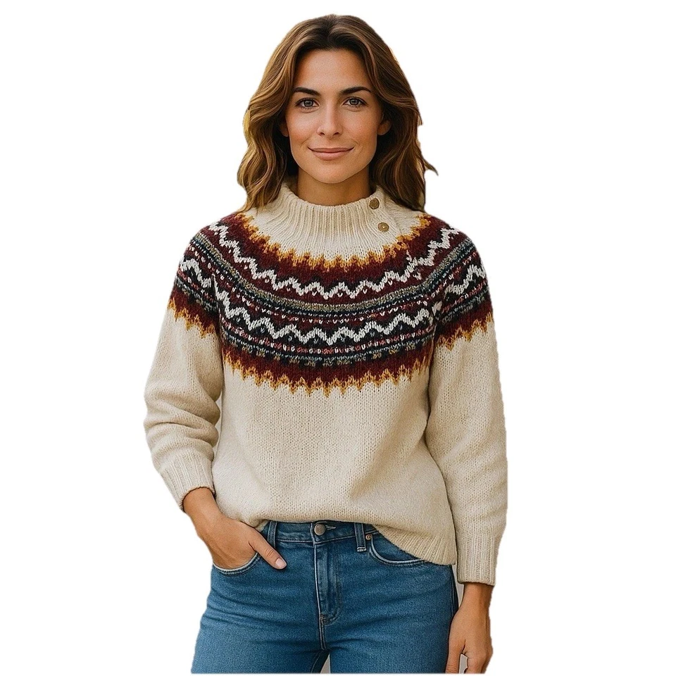 Suéter para mujer Sahalie talla XL Fair Isle esquí nórdico suéter jersey Foto 1 de 4
