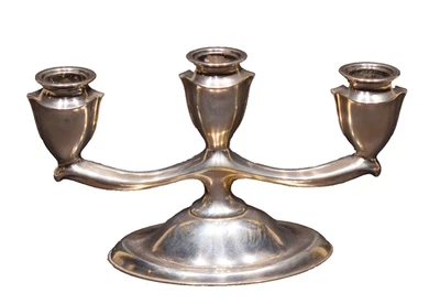 Candelabro alemán Art Deco M H Wilkens & Söhne plata 835 Foto 1 de 4