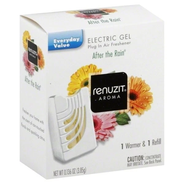 RENUZIT Aroma Electric Gel Plug-In Air Freshener AFTER THE RAIN Warmer & Refill