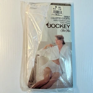 De Colección 1990 Jockey Para Ella Panty Ropa Interior Calzoncillo 2XL/Queen Talla 9 Blanco Nuevo de Lote Antiguo - Imagen 1 de 7