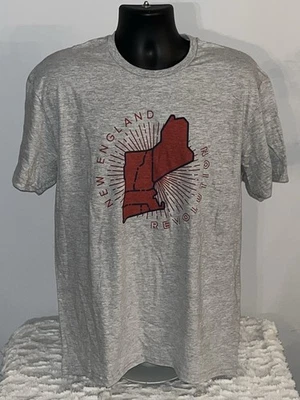 NEW ENGLAND REVOLUTION MLS SOCCER GREY SHORT SLEEVE SHIRT MENS LARGE NWOT - Image 1 of 2