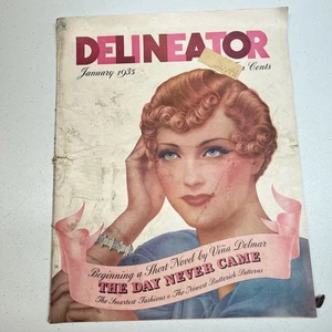 Januar 1935 Delineator Damenmode Zeitschrift Vina Delmar Roman - Bild 1 von 17