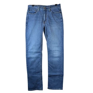 Levi's 514 Jeans Men's 31x32 (Tag 33x34) Blue Distressed - Picture 1 of 12