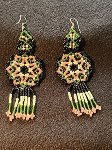 handgefertigte Perlenohrringe schön und zum Anziehen - Bild 1 von 5