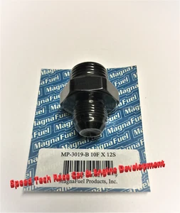 MagnaFuel MP-3019-Blk -10 AN x -12 AN Straight O-Ring Adapter Black @ Speed Tech - Picture 1 of 1