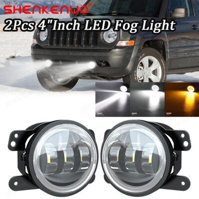 Par de luzes de neblina de LED parachoque adequado para Jeep Patriot 2007 2008 2009 2010-2016 2017 - Imagem 1 de 4