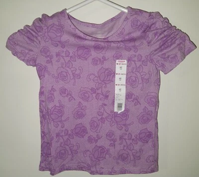 Camiseta Top Toughskins Púrpura Floral Manga Corta Bebé Niños Niñas 4T Foto 1 de 4