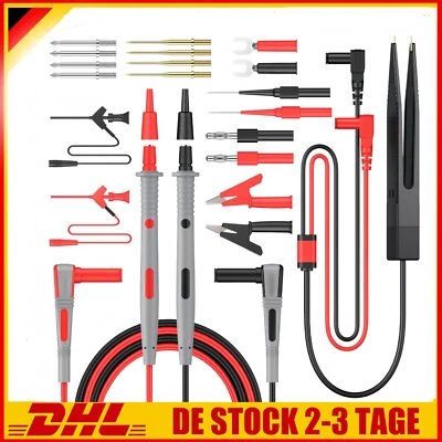 Messleitungen Prüfkabel Prüfspitzen Krokodilklemmen Set Für Multimeter Zubehör - Bild 1 von 4