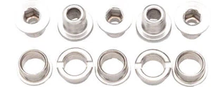 Problem Solvers Double Chainring Bolts Silver Stainless - Picture 1 of 1