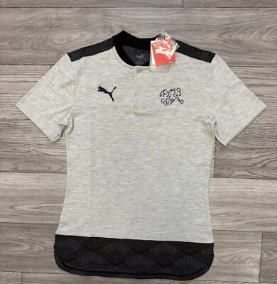 Suiza 2019 2020 Algodón Polo Camiseta Fútbol Gris Puma Talla M Foto 1 de 4