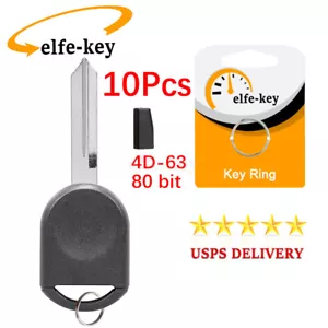 10 Car Transponder Key Blade for Ford F150 F250 F350 Explorer Escape 4D-63 Chip - Bild 1 von 7