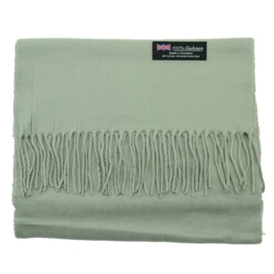 Hombres Mujeres Unisex 100% Cachemira Cálida Bufanda Lisa Pura Color Sólido Lana Escocia Foto 1 de 3