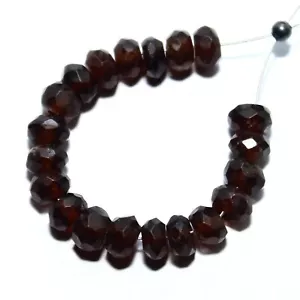 20 piezas Cuentas de rondelle facetadas de hessonita natural piedras preciosas sueltas tamaño 5 mm 16,45 quilates - Imagen 1 de 5