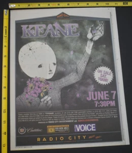 Keane 2005 Concert Ad Radio City NYC Hopes and Fears - Picture 1 of 1