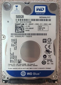 500 GB 2.5" Laptop WD BLUE HDD W/ Windows 10 HOME or PRO installed - Picture 1 of 3