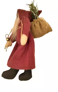 Primitive nordische Weihnachtsmann nordische Figur Handarbeit Wolle Plüsch skandinavischer Stil - Bild 1 von 9