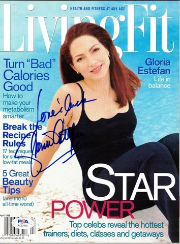 Gloria Estefan Autograph Signed Magazine Living Fit PSA Authentic Singer! 4/98 Cover