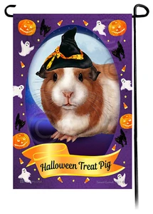 Halloween Garden Flag - American Guinea Pig - Picture 1 of 1