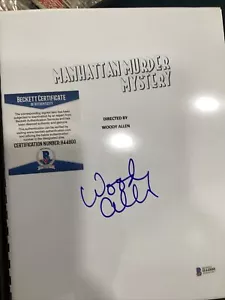 Woody Allen Signed Manhattan Murder Mystery Script Beckett Authentication T-1 - Picture 1 of 2