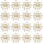Alloy Acrylic Imitated Faux Pearl Animal Charm Spider Charms  For Keychain
