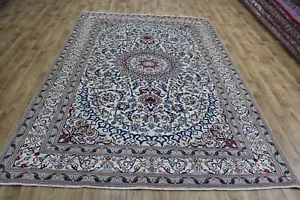 FINE HANDMADE PERSIAN NAIN WOOL AND SILK CARPET 290 X 197 CM - 9'6 X 6'5 FT - Picture 1 of 12